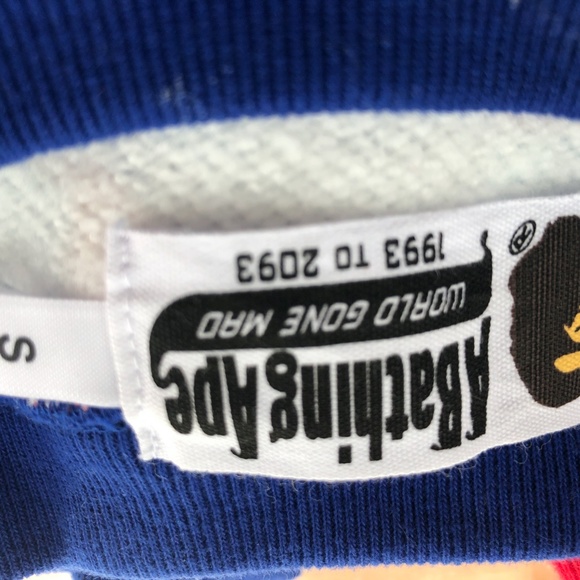 BAPE Crewneck Paris Blue and Red Mens Small - Picture 5 of 6